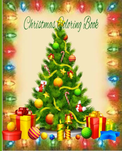 Independently Published Christmas Xmas Tree Coloring Book For All Ages Gift Present Girls Boys Women Men 7.5 X 9.25 Inches ürün görseli 1