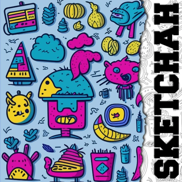 Independently Published Sketchah Square Sketch Book Fd8: 160 Pages, 8” X 8” For Doodles, Sketches, Rough Drafts, Learning And Practice. Funny Doodle Cover ürün görseli 1