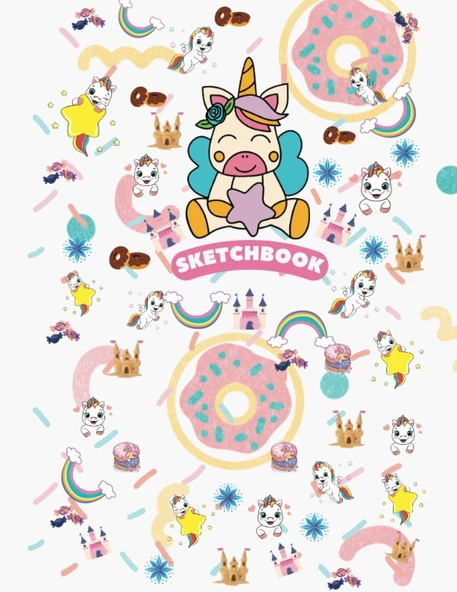 Independently Published Sketch Book: Baby Unicorns, Sketchbook For Kids, Size 8.5X11 Inc, 110 Page ürün görseli 1