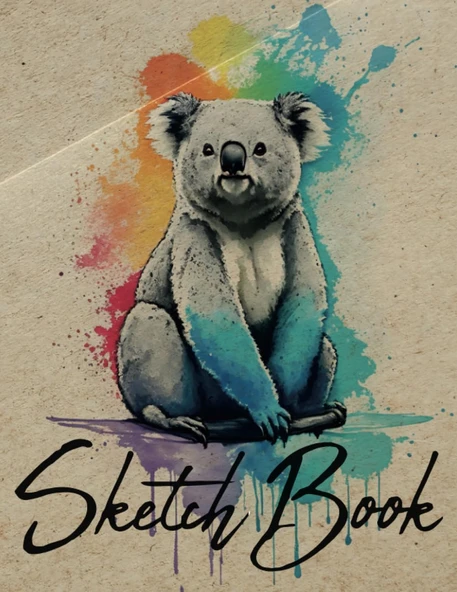 Sketch Book - Koala Bear: Notebook For Sketching, Drawing Or Writing, 200 Pages, 8.5X11 (Premium Cover) ürün görseli 1