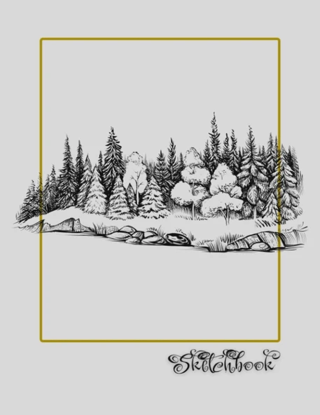 Sketchbook: River Scene, Large 8.5" X 11", 110 Pages, Perfect For Everyone, Crayons, Pencils, Drawing And Sketching ürün görseli 1