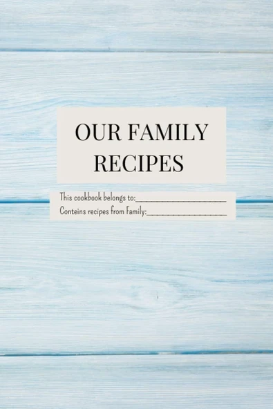 Our Recipes Journal: A Blank Recipe Book To Store All Your Favorite Recipes 8, 160 Pages ürün görseli 1