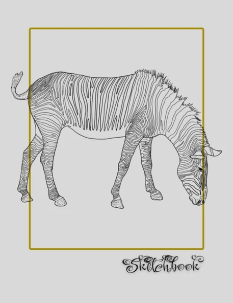 Sketchbook: African Wildlife Sketch, Large 8.5" X 11", 110 Pages, Perfect For Everyone, Crayons, Pencils, Drawing And Sketching ürün görseli 1