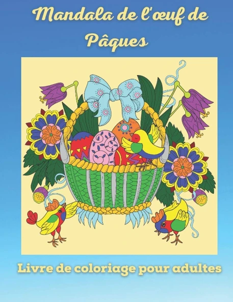 Mandala De L'Œuf De Pâques Livre De Coloriage Pour Adultes: Livre De Coloriage De Pâques Pour Les Adolescents Et Les Adultes | Profitez De La ... Uniques D'Œufs De Pâques Et De Mandalas ürün görseli 1