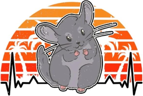 Chinchilla Notizbuch: Chinchilla Herzschlag / 6X9 Zoll / 120 Karierte Seiten ürün görseli 1
