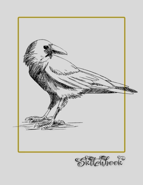Sketchbook: Bird Sketch, Large 8.5" X 11", 110 Pages, Perfect For Everyone, Crayons, Pencils, Drawing And Sketching ürün görseli 1