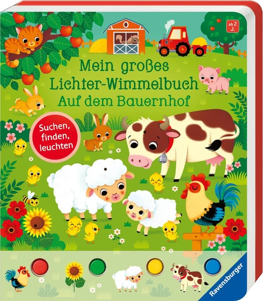 Mein Großes Lichter-Wimmelbuch: Auf Dem Bauernhof ürün görseli 1