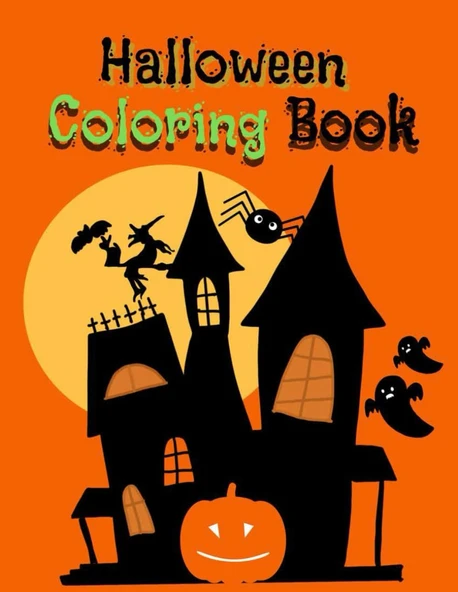 2024 Halloween Coloring Book 8,5X 11 Inches 46 High Quality Pages: Featuring Lovely And Funny Halloween Themes That Include Friendly Ghosts, Spooky Haunted Houses, And Much More ürün görseli 1