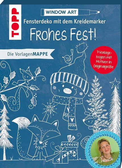Vorlagenmappe Fensterdeko Mit Dem Kreidemarker - Frohes Fest!: 7 Vorlagenbogen Mit Motiven In Originalgröße Sämtliche Motive Als Download ürün görseli 1