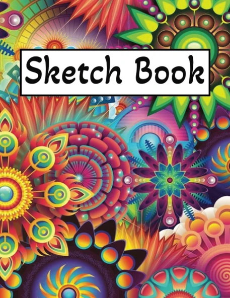 Sketch Book: Notebook For Drawing, Writing, Painting, Sketching Or Doodling, 120 Pages, 8.5X11 (Premium Abstract Cover Vol.4) ürün görseli 1