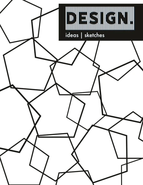 8.5X11 | Sketch | Artist Sketchbook | Blank Pages | Black And White Geometric ürün görseli 1