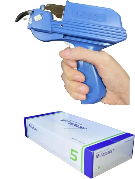 V Tool Otomatik Geçmeli Kılçık Tabancası 5 Inç Geçmeli Kılçık (5000 Adet) Komple Set Japon ürün görseli 1