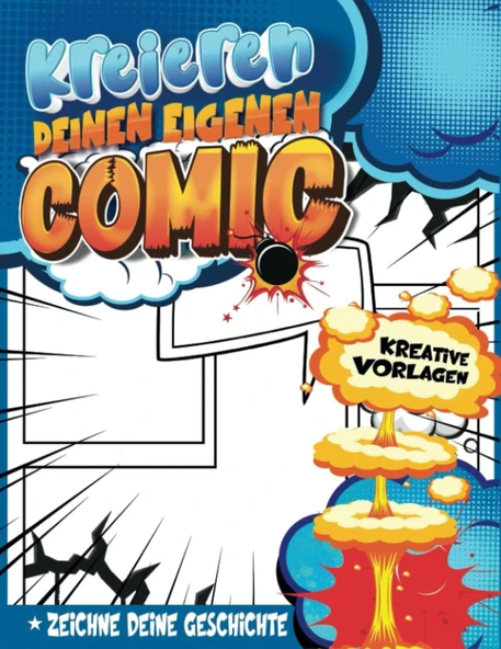Comic Kreatives Buch Für Zeichnen Lernen (Blanko): Diy Comic Book Storyboard Mit Kreativen Vorlagen Für Mädchen Und Jungen | Junge 16 Jahre Geschenkideen ürün görseli 1