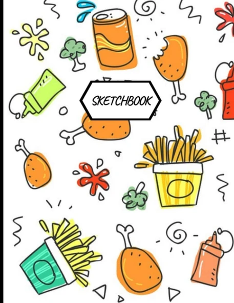 Sketch Book: Drawing Pad Lunch Ideas Cover For Children Kids Drawing,Sketching,Painting,Writing 8.5X11 (Notebook For School And Studying) ürün görseli 1