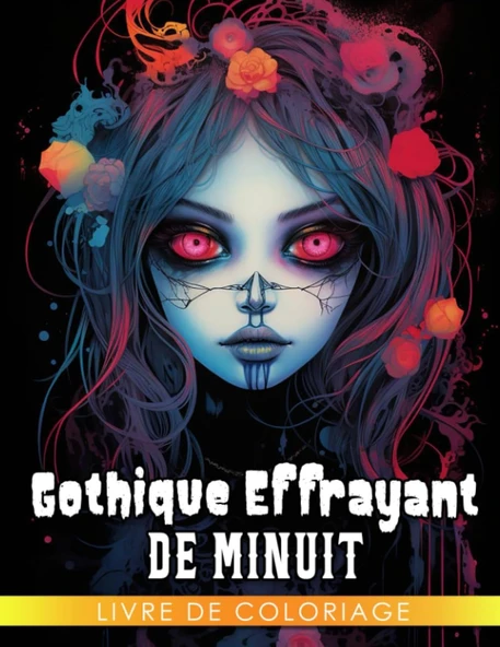 Independently Published Livre De Coloriage Gothique Effrayant De Minuit: Pages De Coloriage De Filles Magiques Gothiques So ürün görseli 1