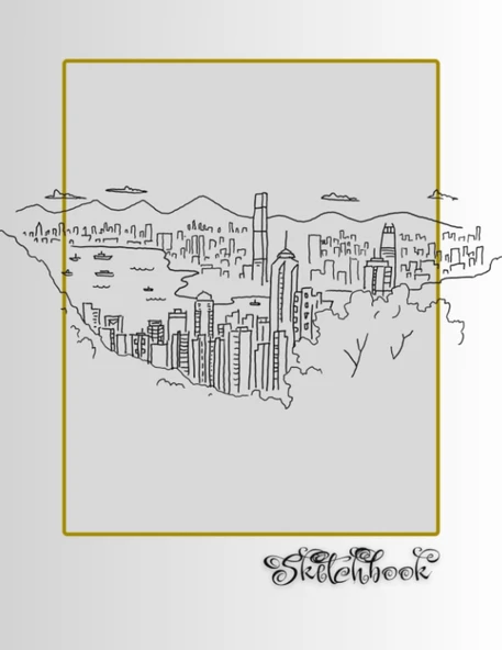 Sketchbook: City Scene, Large 8.5" X 11", 110 Pages, Perfect For Everyone, Crayons, Pencils, Drawing And Sketching ürün görseli 1