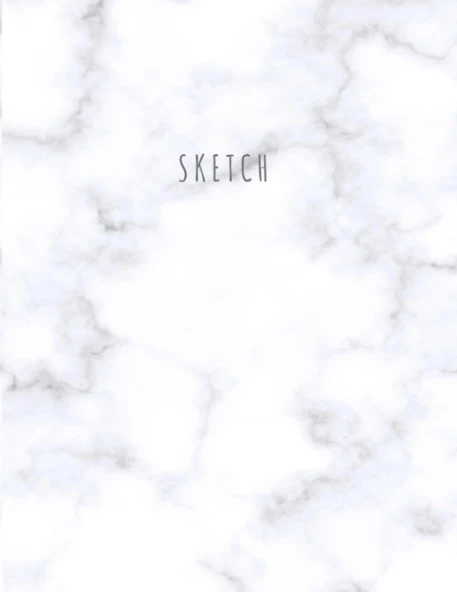 Sketch Book: Unlined Notebook/Sketchbook (100 Pages, 8.5 X 11 Inches, Marble Cover) ürün görseli 1
