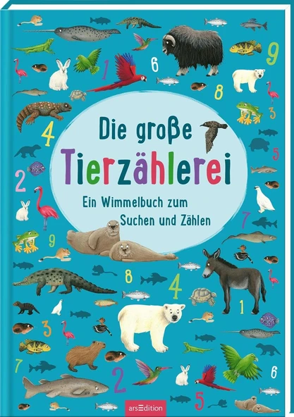 Die Große Tierzählerei: Ein Wimmelbuch Zum Suchen Und Zählen ürün görseli 1