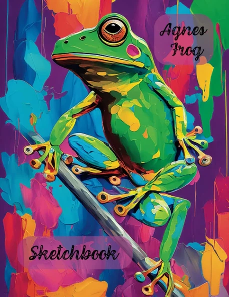 Sketchbook: Agnes Frog Notebook For Kids | Sketch Pad For Drawing, Doodling, Writing Or Sketching | Sketch Book For Beginners | Drawing Book For Girls ... | | Large Blank | 8.5X11 | 100+ Blank Pages ürün görseli 1