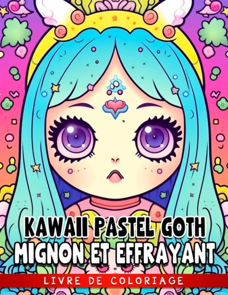 Independently Published Livre De Coloriage Kawaii Pastel Goth Mignon Et Effrayant: Pages De Coloriage Chibi Et Effrayantes Avec De No ürün görseli 1