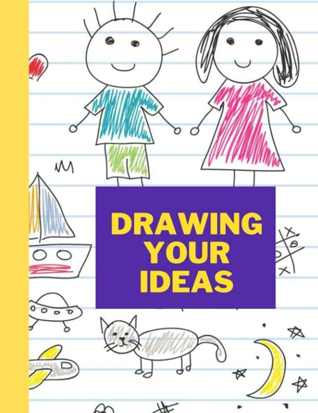 Drawing Your Ideas: 120 Pages, 8.5" X 11" Large Sketchbook Journal White Paper (Blank Drawing Books) ürün görseli 1