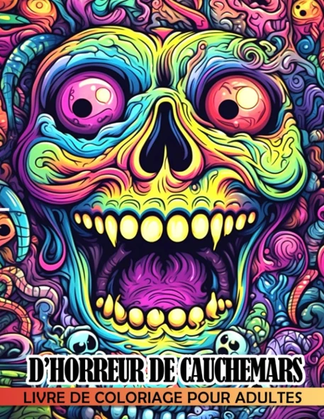 Independently Published Livre De Coloriage D'Horreur De Cauchemars Pour Adultes.: "40 Illustrations De Monstres Maléfiques Et De Fantasy Sombre Dans Livre De Coloriage ... Échanges De Cadeaux Blan ürün görseli 1