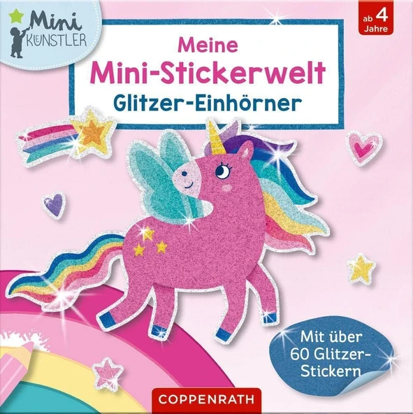 Meine Mini-Stickerwelt - Glitzer-Einhörner: 60'Tan Fazla Parlak Çıkartmalı ürün görseli 1