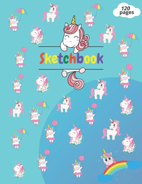 Sketchbook: Unicorn Notebook Sketchbook For Kids Drawing And Doodling ürün görseli 1