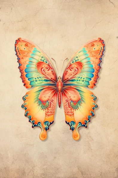 Sketchbook Lined - Beautiful Butterfly Cover: Lined And Blank Pages For Writing, Journaling, Sketching, Drawing, Painting Or Doodling. 100 White Pages, 6X9 Inches In Size. ürün görseli 1