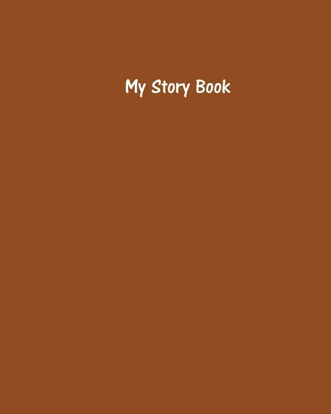 My Story Book - Create Your Own Picture Book With Ginger Cover: 100 Pages, Wide Ruled, 8 X 10 Book, Cover ürün görseli 1