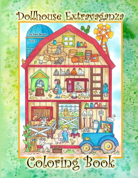 Dollhouse Extravaganza Coloring Book Vol. 1: Fern Brown Coloring Books ürün görseli 1