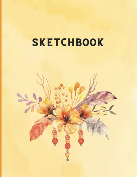 Watercolor Yellow Sketchbook: Blank Sketchbook For Drawing, Doodling, And Sketching, Perfect For Designer And Artist ürün görseli 1