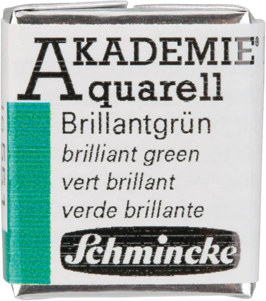 Schmincke Akademie Aquarell Yarım Tablet Sulu Boya 551 Brilliant Green ürün görseli 1