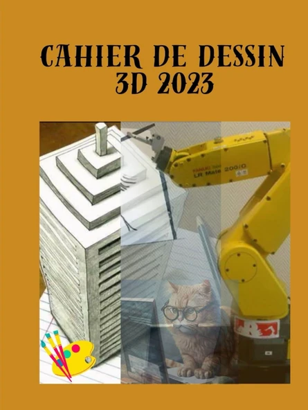 Independently Published Cahier De Dessin 3D 2023: 9 X 12 Po 100 Pages Couverture Cartonnée ürün görseli 1