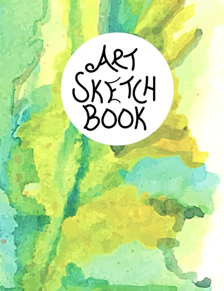 Independently Published Sketch Book: Hand Painted Watercolor Sea Plants Cover ürün görseli 1
