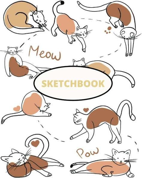 Independently Published Sketchbook: Drawing Notebook With Cats, Drawing Book (Sketchbook For Kids) (Spanish Edition) ürün görseli 1