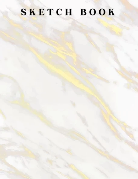 Sketch Book Elegant White Marble: White Marble And Gold Sketch Book | For Doodle, Paint, Write And More | Diary Book For All Ages | Birthday Gifts | Christmas Gifts | Gag Gifts ürün görseli 1
