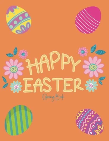 Independently Published Happy Easter Coloring Book: Easter Spring Coloring Sheets For All Ages, Suitable For Boys And Girls, Mandala Activity, Fun Basket Stuffer ürün görseli 1