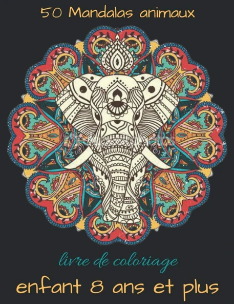 50 Mandalas Animaux Livre De Coloriage Enfant 8 Ans Et Plus: Livre À Colorier / 50 Mandalas Pour 100 Page / Anti-Stress Et Relaxant / Mandala ... Mandala Animaux / Plusieurs Difficultés .... ürün görseli 1