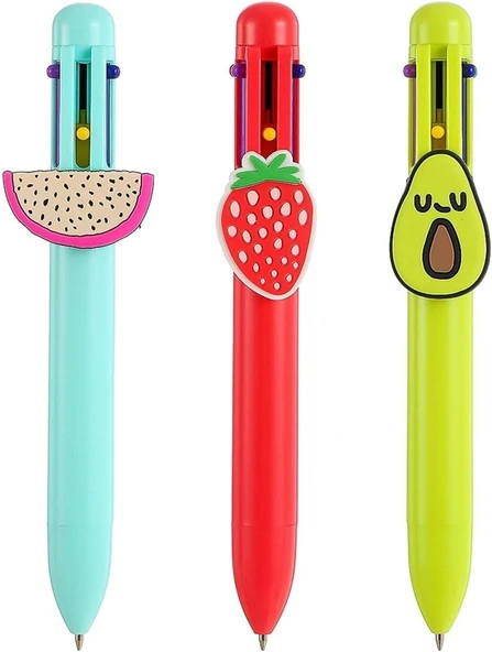 Miniso Meyve Serisi 6 Renkli Çoklu Kalem ürün görseli 1