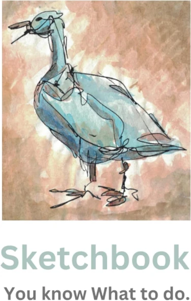Goose Sketchbook: Sketchbook With Goose Cover, 120 Blank Pages To Draw On. Ideal For Children And Adults ürün görseli 1