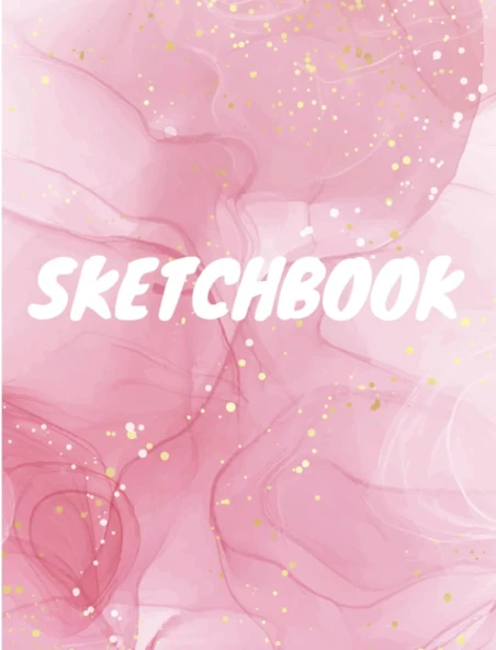 Pink Sketchbook For Girls & Women | 8.5 X 11, 100 Pages | For Drawing, Sketching, Painting & Crayon Coloring ürün görseli 1