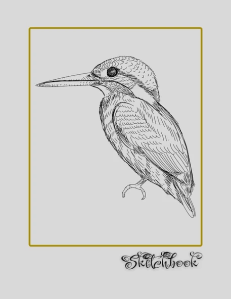 Sketchbook: Bird Sketch, Large 8.5" X 11", 110 Pages, Perfect For Everyone, Crayons, Pencils, Drawing And Sketching ürün görseli 1