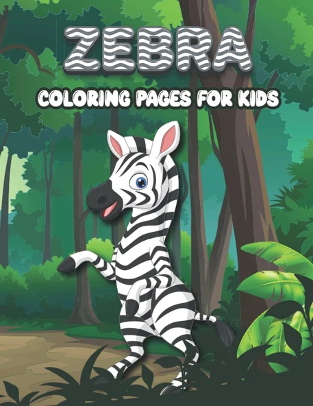 Independently Published Zebra A4 24 Pages Coloring Books For Kids ürün görseli 1