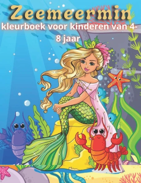 Independently Published Zeemeermin Kleurboek Voor Kinderen Van 4-8 Jaar: Kleurboek Voor Kinderen Meisjes. 50 Grote, Duidelijke Foto'S. Maat 8.5X11 ürün görseli 1