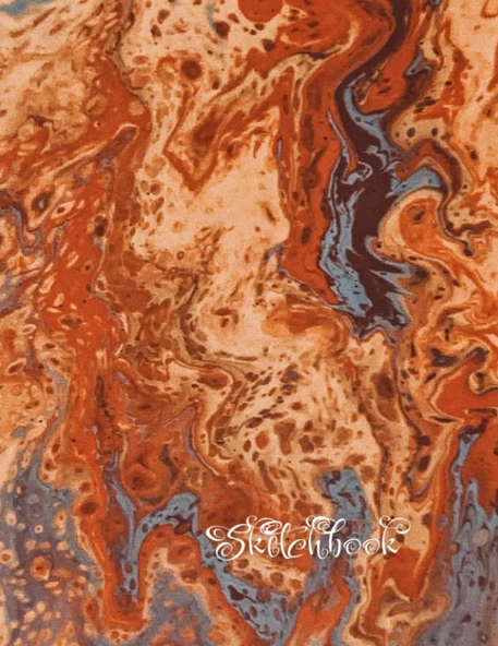 Sketchbook: Water Colour Pattern Affect Background, Large 8.5" X 11", 110 Pages, Perfect For Everyone, Crayons, Pencils, Drawing And Sketching ürün görseli 1