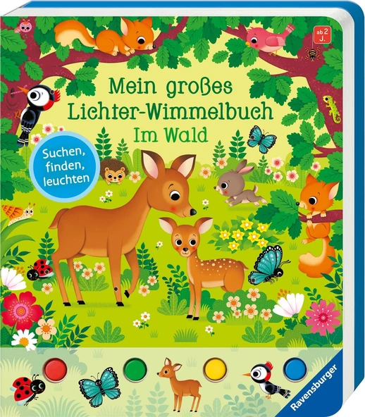 Mein Großes Lichter-Wimmelbuch: Im Wald ürün görseli 1