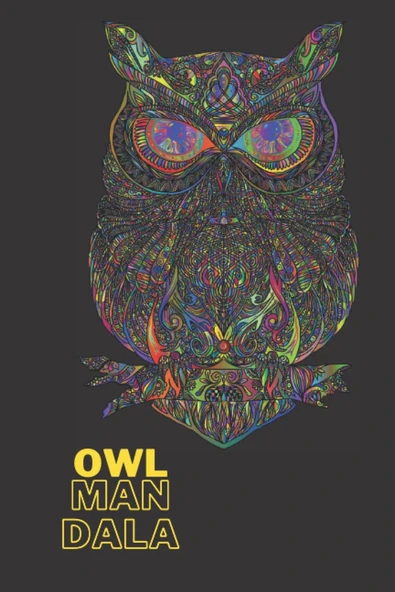 Creative Haven Owls Coloring Book Mandala For Kids And Old, Owl Quotes Coloring Book With 59+ Unique Illustrations,More Then 59+ Different Mandala ... Owls Coloring Book Mandala For Kids And Old ürün görseli 1