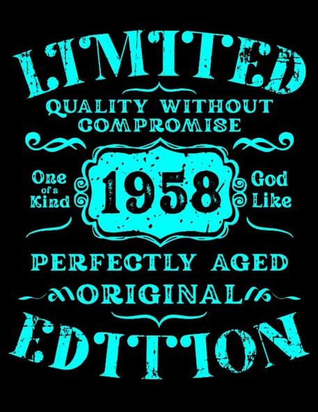 Independently Published Coloring Book - 101 Mandalas - Limited 1958 Year Birthday Edition Born Grunge: Funny Used Line Birthday Gift - A4 (8, 5X11) ... - Antistress - Relax ürün görseli 1