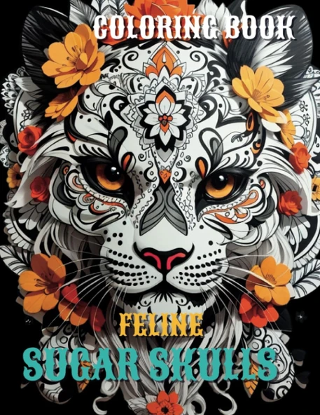 Independently Published Feline Sugar Skulls Coloring Book ürün görseli 1